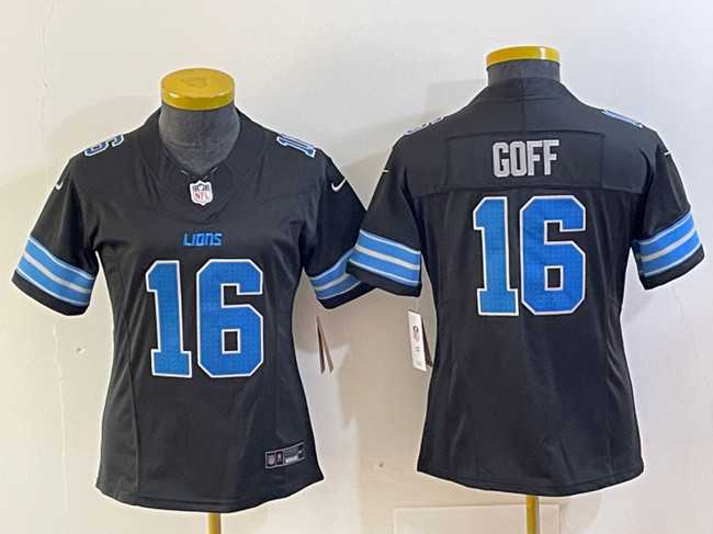 Women's Detroit Lions #16 Jared Goff Black 2024 F.U.S.E. 2nd Alternate Vapor Limited Stitched Jersey,We sell and wholesale Women's Detroit Lions #16 Jared Goff Black 2024 F.U.S.E. 2nd Alternate Vapor Limited Stitched Jersey on line form chian!